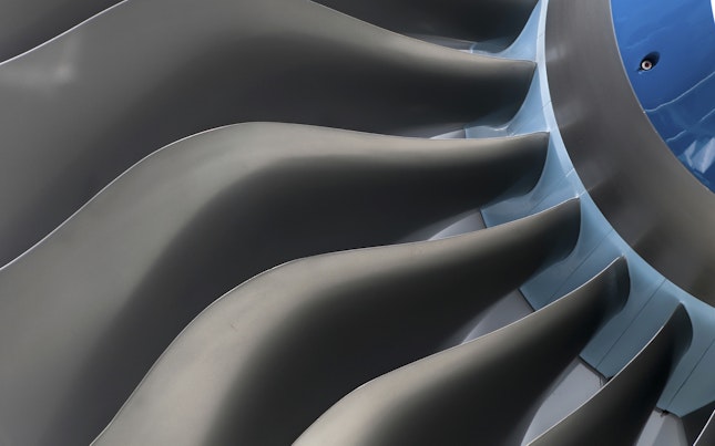 Close up of a Jet Plane Turbine